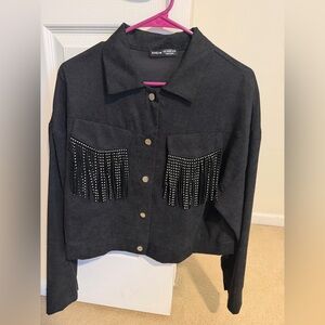 Studded Black Jean Jacket